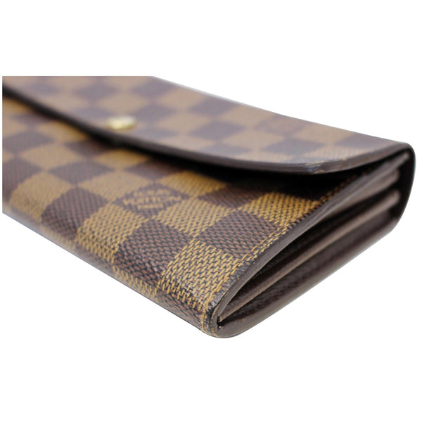 LOUIS VUITTON Sarah Damier Ebene Wallet Brown