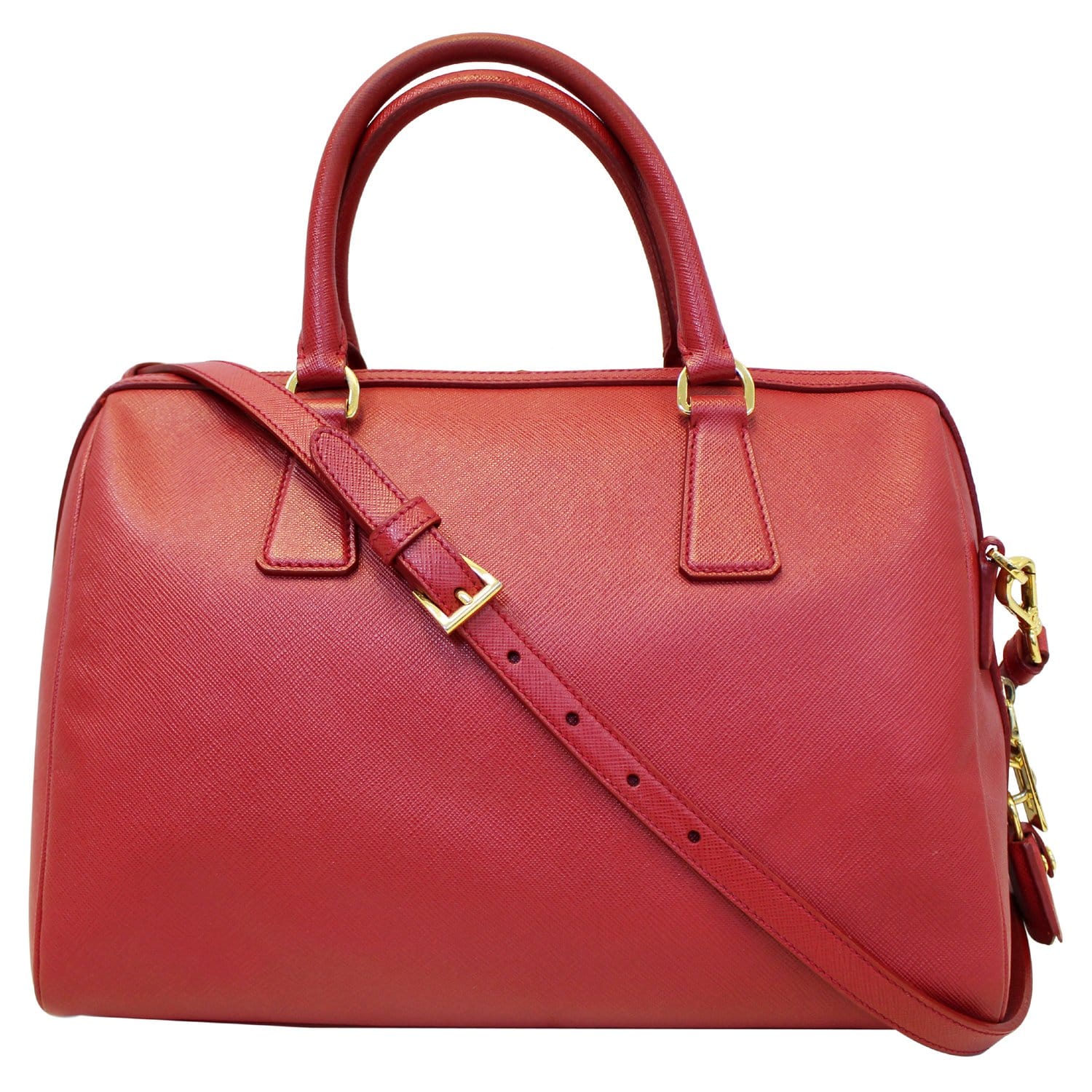 Prada Mini saffiano lux Red Leather ref.152201 - Joli Closet