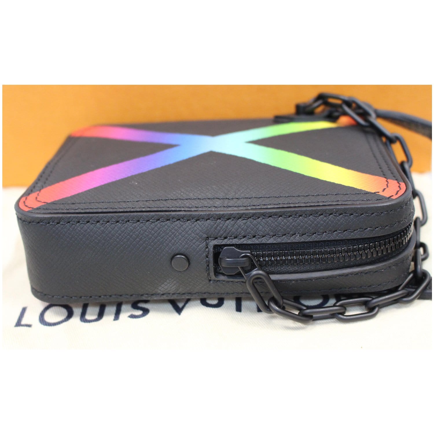 Louis Vuitton Danube Messenger Taiga Black/Rainbow for Men