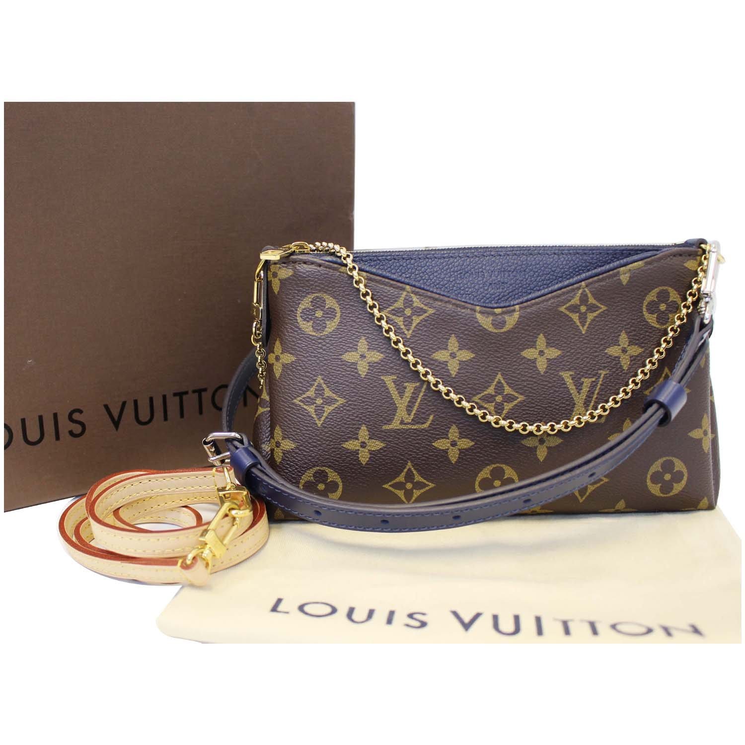 Louis Vuitton Bicolor Monogram Pallas Clutch Crossbody Bag – The
