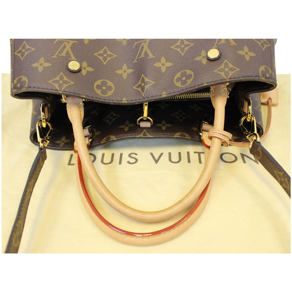 Louis Vuitton Montaigne MM Monogram Canvas Shoulder Bag - brown strap