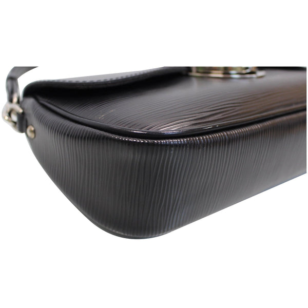 LOUIS VUITTON Montaigne Epi Leather Clutch Bag Black