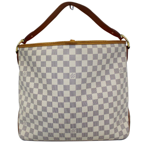 LOUIS VUITTON Delightful PM Damier Azur Shoulder Hobo Bag White