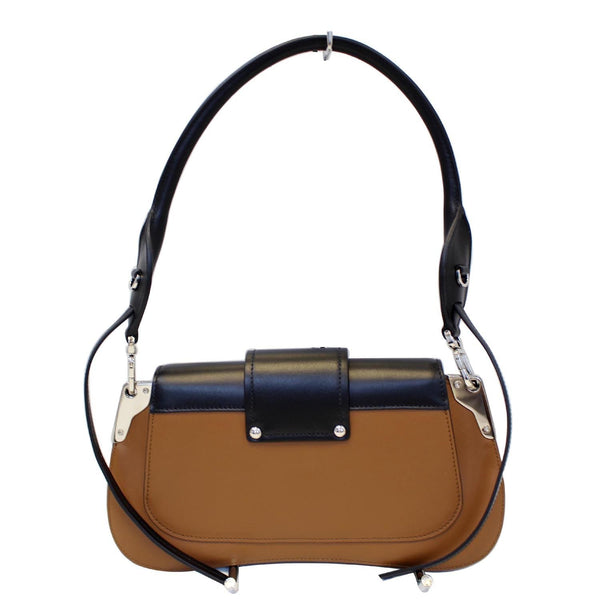 PRADA Sidonie Calf Leather Shoulder Bag Brown/Black 1BD168