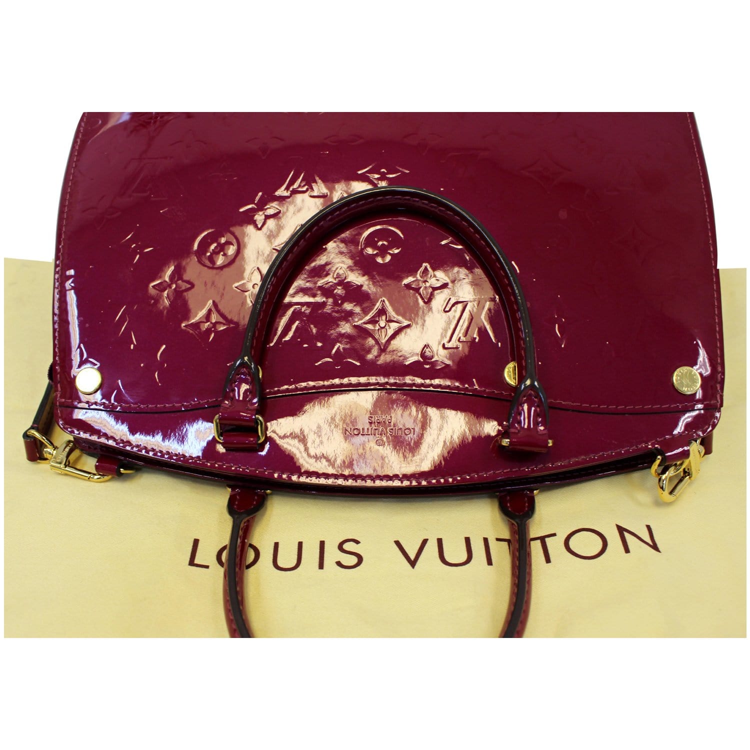 Louis Vuitton Mordore Magnetique Monogram Vernis Brea MM NM Bag