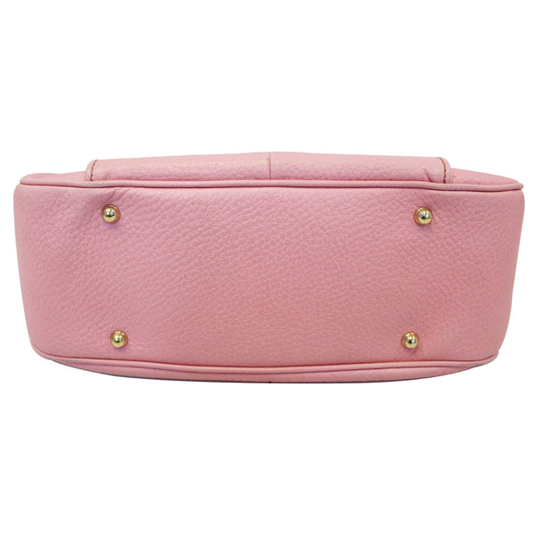 Gucci Bag Calfskin Bamboo Top Handle Pink - back view