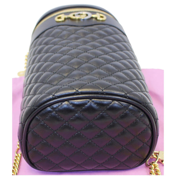 GUCCI Trapuntta Calfskin Leather Belt Bag Black 572298