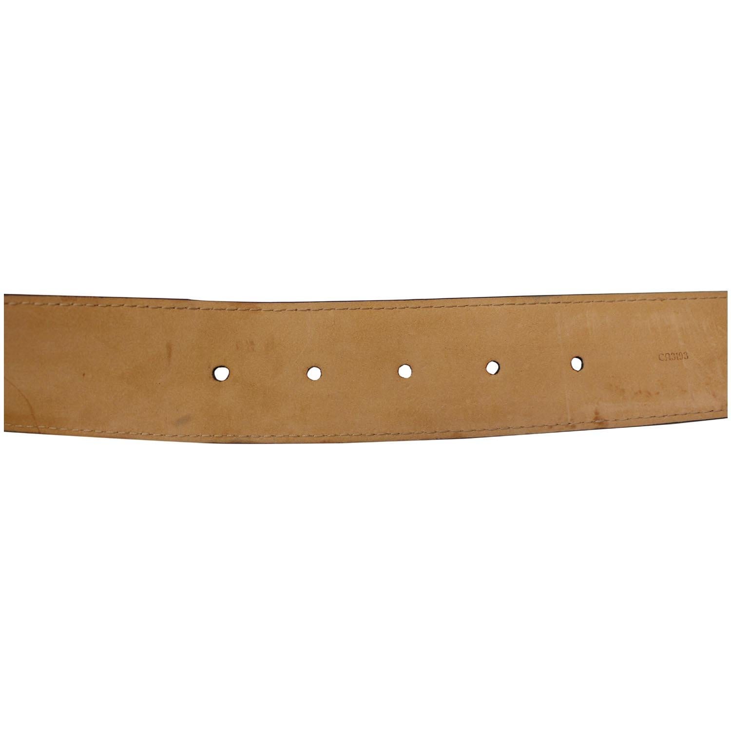Pre-owned Louis Vuitton Shape Leather Belt In Brown