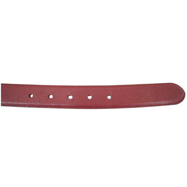 Prada Saffiano Leather Logo Belt in Red authentic to use