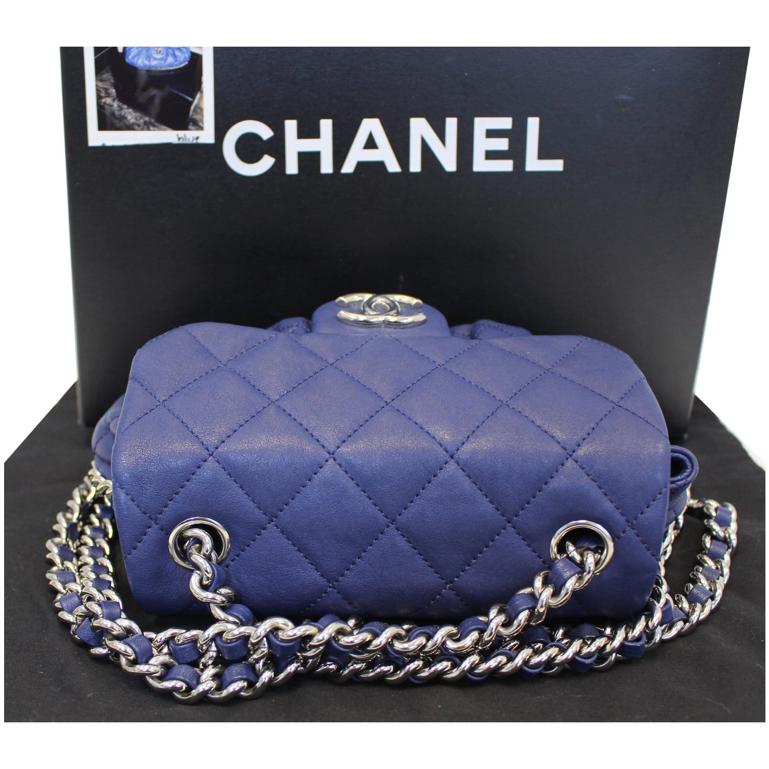 CHANEL Caviar Quilted Business Affinity Waist Belt Bag Dark Blue