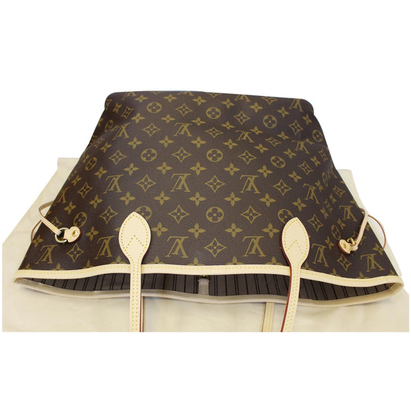 LOUIS VUITTON Neverfull MM Monogram Canvas Tote Shoulder Bag Brown