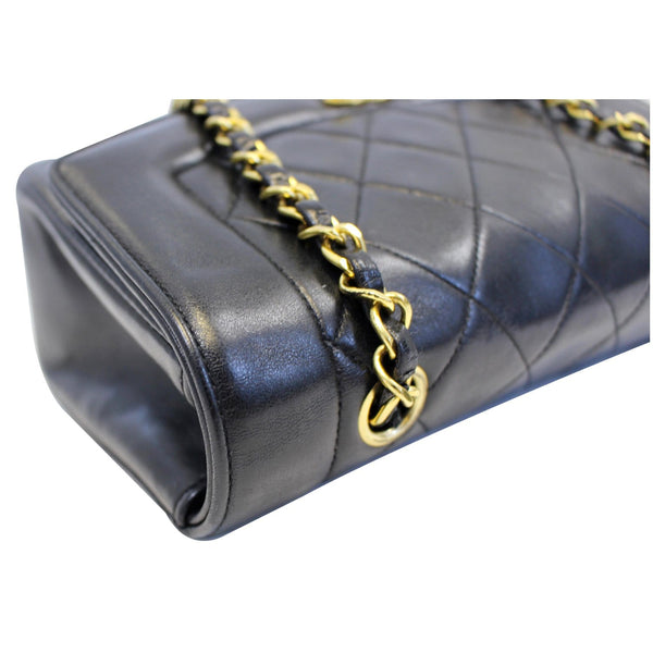 CHANEL Diana Flap Bag Quilted Lambskin Shoulder Bag Black Vintage-US