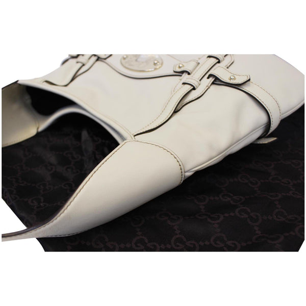 Gucci 85th Anniversary Horsebit Leather Hobo Bag White for sale