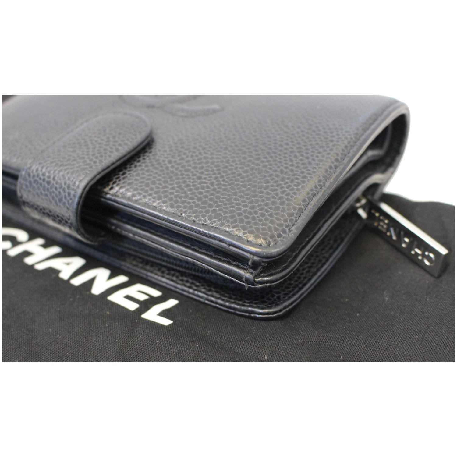 Chanel Black Caviar Leather Bifold Wallet at Jill's Consignment
