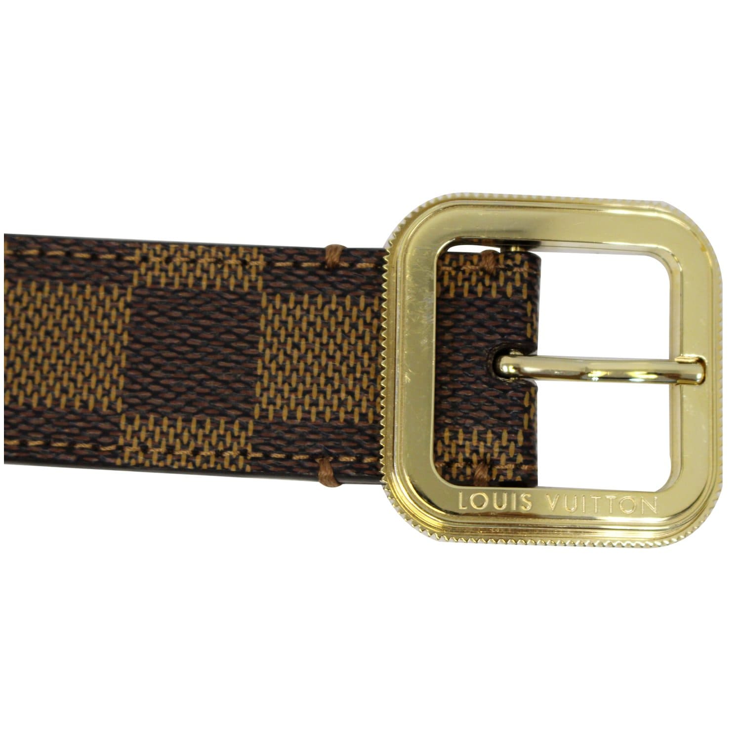 Police Auctions Canada - Louis Vuitton Damier Ebene Belt with LV