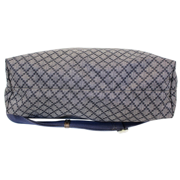Gucci Crossbody Bag Diamante Nylon Messenger Navy - bottom view