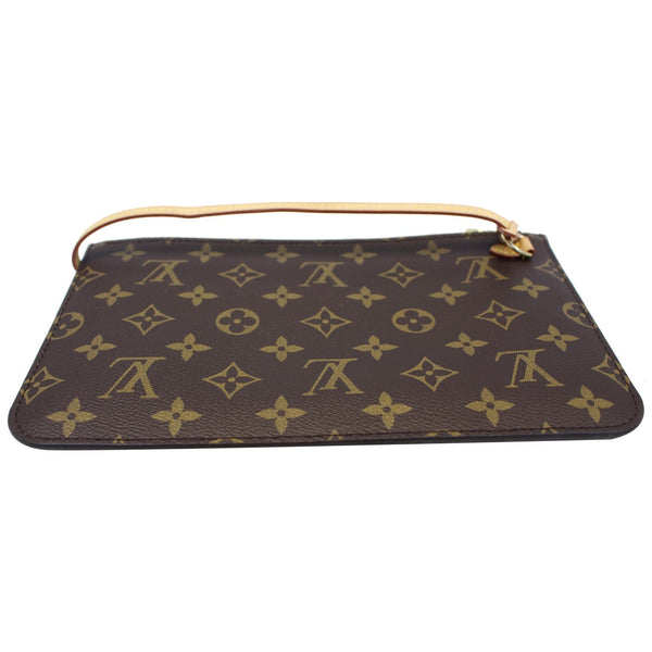 LOUIS VUITTON Pochette Wristlet Pouch Monogram Canvas Neverfull MM Brown