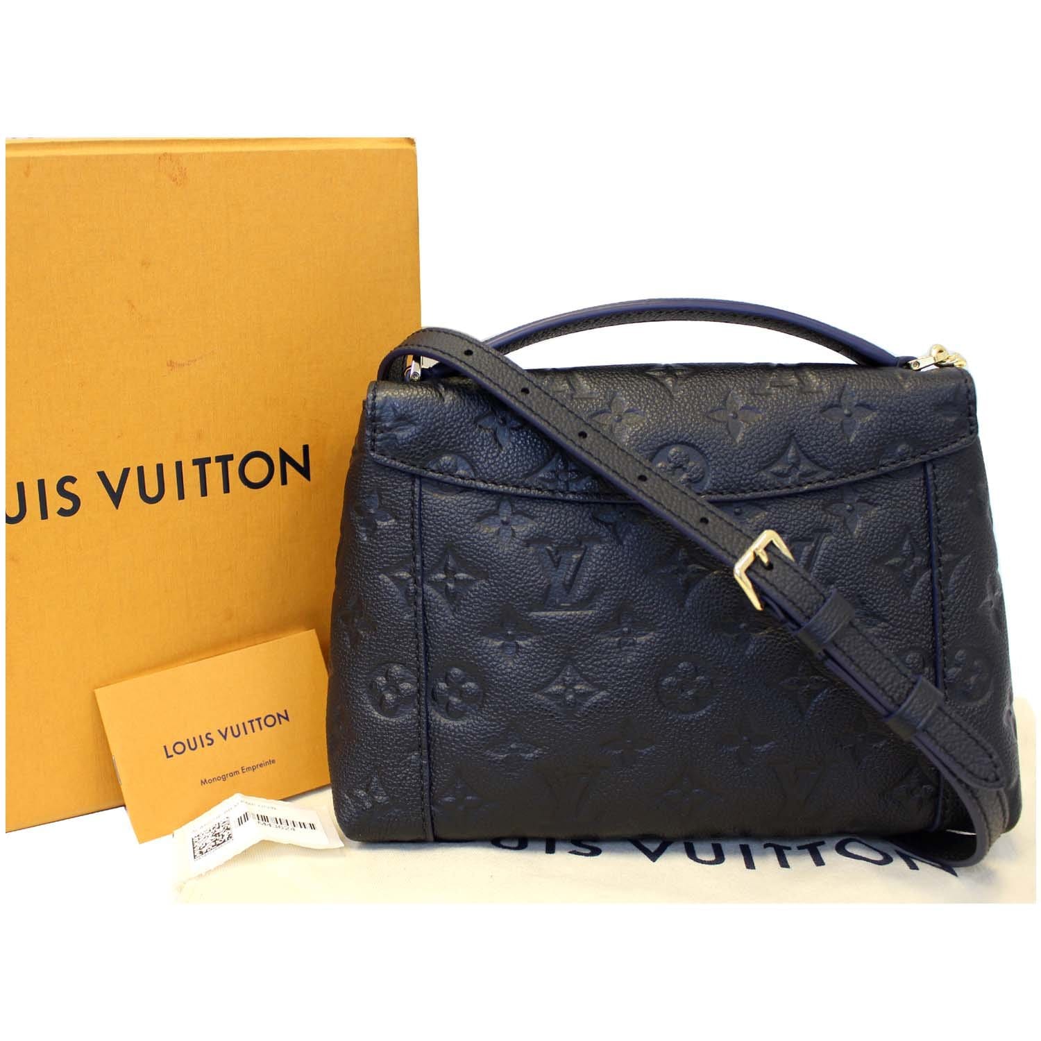 Louis Vuitton Blanche Handbag Monogram Empreinte Leather BB Black 1887041