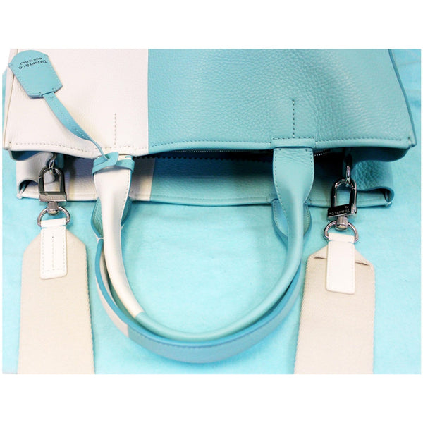 Tiffany & Co Color Block Shoulder Bag Off-white/Blue-US
