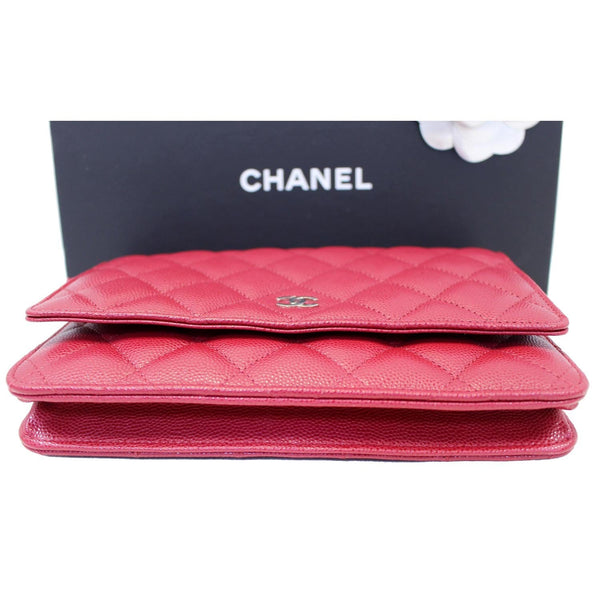 CHANEL Wallet On Chain WOC Clutch Crossbody Bag Red-US