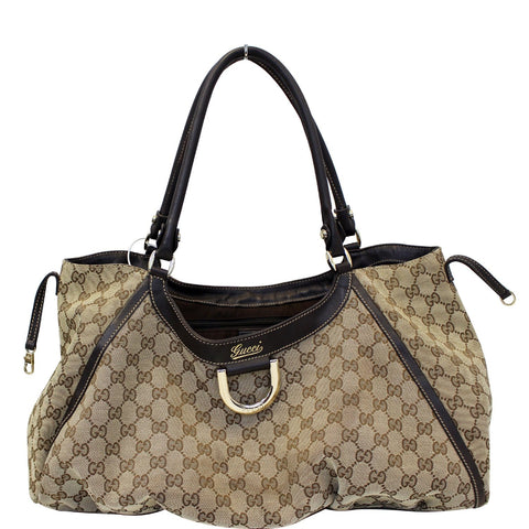 GUCCI Abbey D Ring GG Canvas Large Hobo Bag 189835