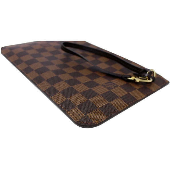 Louis Vuitton Neverfull Wristlet Damier Ebene Pouch for sale 