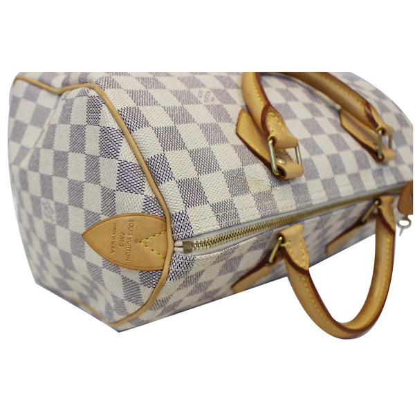 Louis Vuitton Speedy - Lv Damier Azur Handbag white