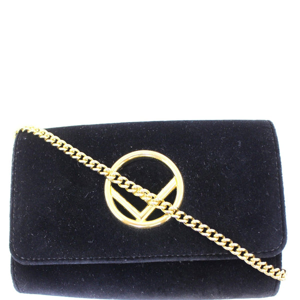 FENDI Velvet Wallet On Chain Shoulder Crossbody Bag-US