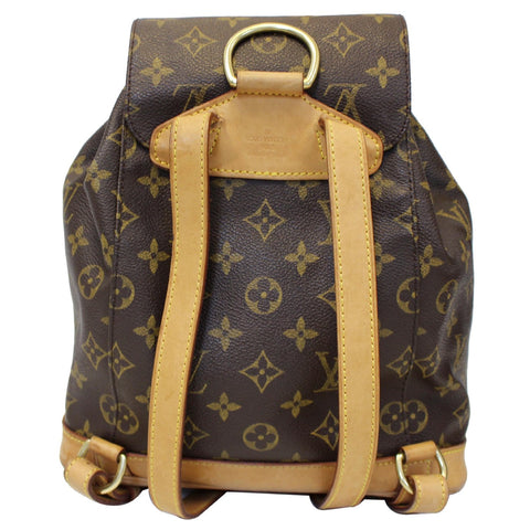 LOUIS VUITTON Montsouris MM Monogram Canvas Backpack Bag Brown-US