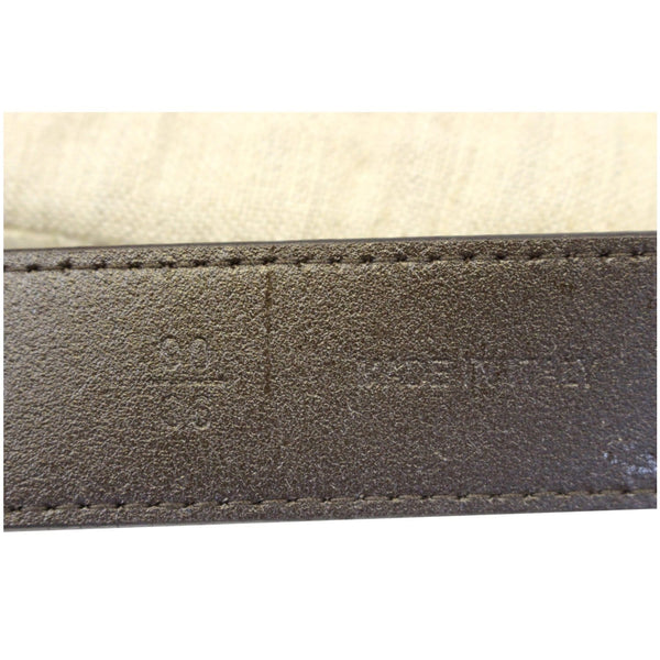 Valentino Logo Dark Brown Leather Belt Size 36-US