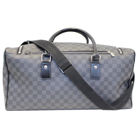 LOUIS VUITTON Roadster Damier Graphite Travel Bag Black