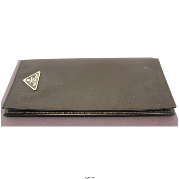 PRADA Black Nylon Checkbook Cover Wallet-US