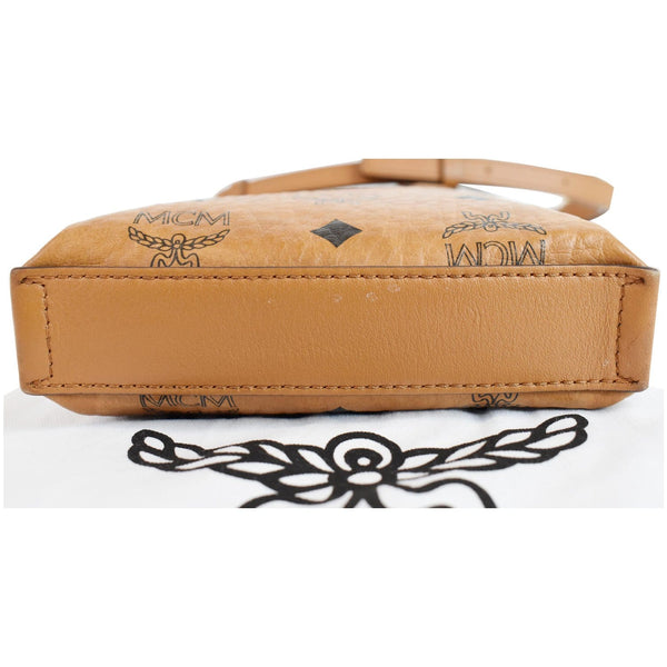 MCM Mini Essential Visetos Crossbody Bag Cognac