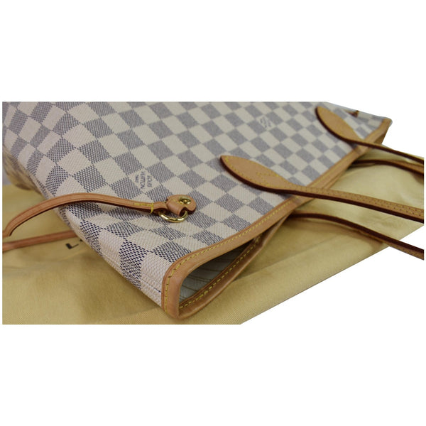 Louis Vuitton Neverfull MM Damier Azur Tote Bag Women  top corner preview