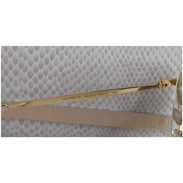 JIMMY CHOO 54 MM Crystal Gold Sunglasses AUDREY/S REJ 54