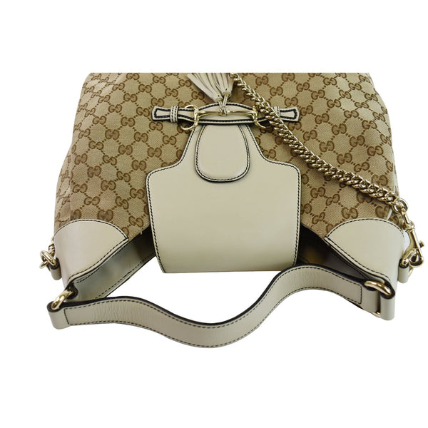 Gucci Emily Medium GG Canvas Hobo Shoulder Bag top closed