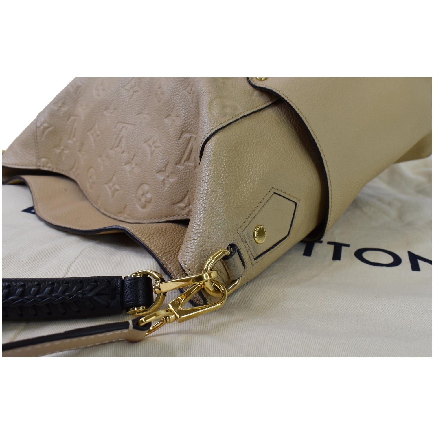 Louis Vuitton Black Monogram Empreinte Leather Bagatelle Bag