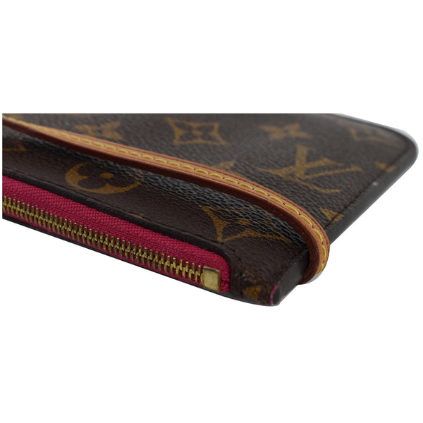 Louis Vuitton z Monogram Canvas Neverfull PM Pouch - brown bag for women