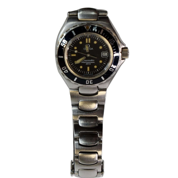 OMEGA Seamaster Professional 200 Date SS Swiss Watch Black Dial 32MM