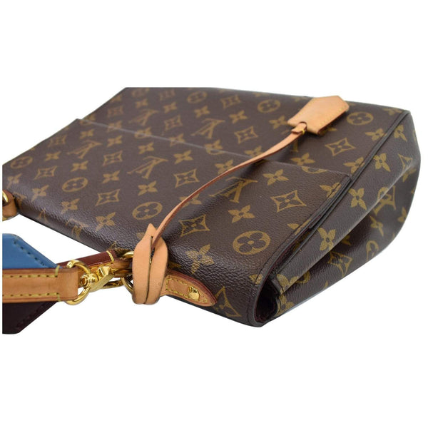 Louis Vuitton Cluny MM Monogram Canvas Shoulder Bag - corner side view