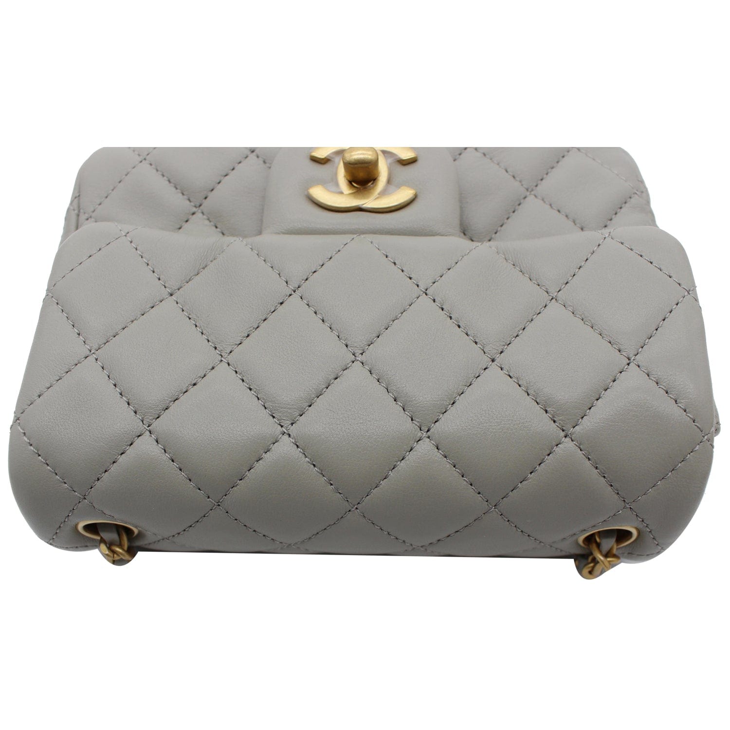 CHANEL CC Pearl Crush Mini Flap Quilted Lambskin Leather
