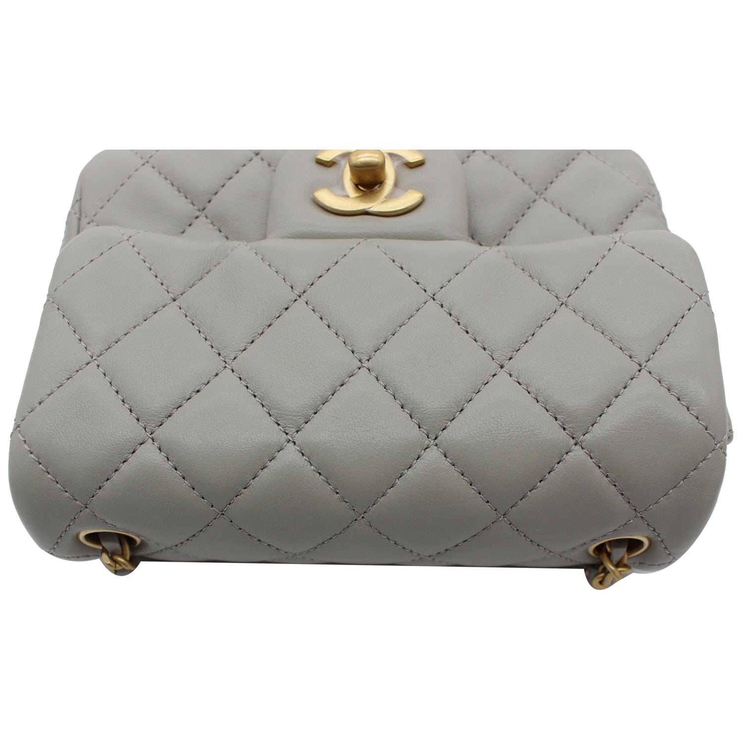 CHANEL CC Pearl Crush Mini Flap Quilted Lambskin Leather Shoulder Bag