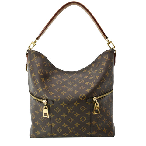 LOUIS VUITTON Melie Monogram Canvas Hobo Bag Brown