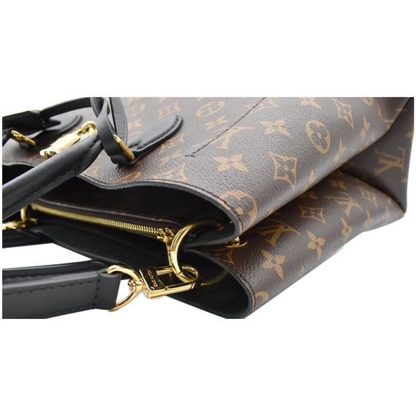 LOUIS VUITTON Flower Monogram Canvas Tote Bag Brown
