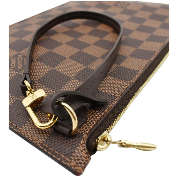 Louis Vuitton Neverfull MM Damier Ebene Wristlet Pouch strip