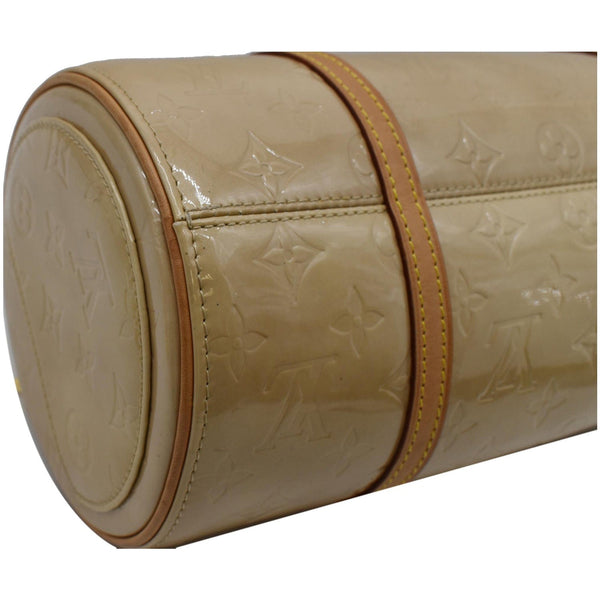 LOUIS VUITTON Bedford Papillon Vernis Leather Satchel Bag Beige