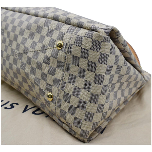 LOUIS VUITTON Artsy MM Damier Azur Shoulder Bag White