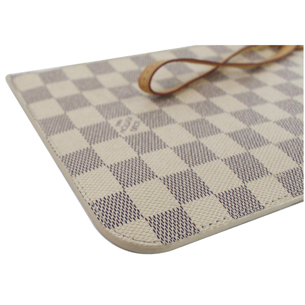 Louis Vuitton Pochette Damier Azur Neverfull MM Pouch close view