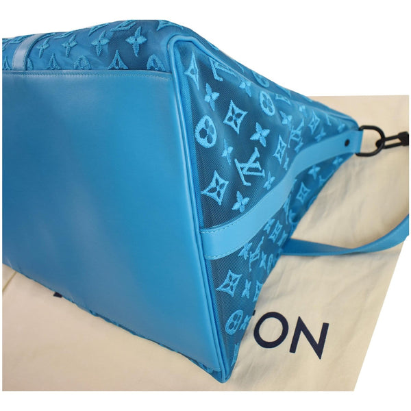 LOUIS VUITTON Keepall Triangle 50 Bandouliere Seethrough Travel Bag Blue