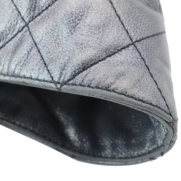 CHANEL Shopping In Chains Calfskin Quilted Large Tote Bag Black